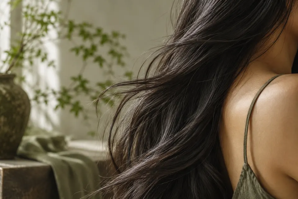 Hair lengths photographed in daylight